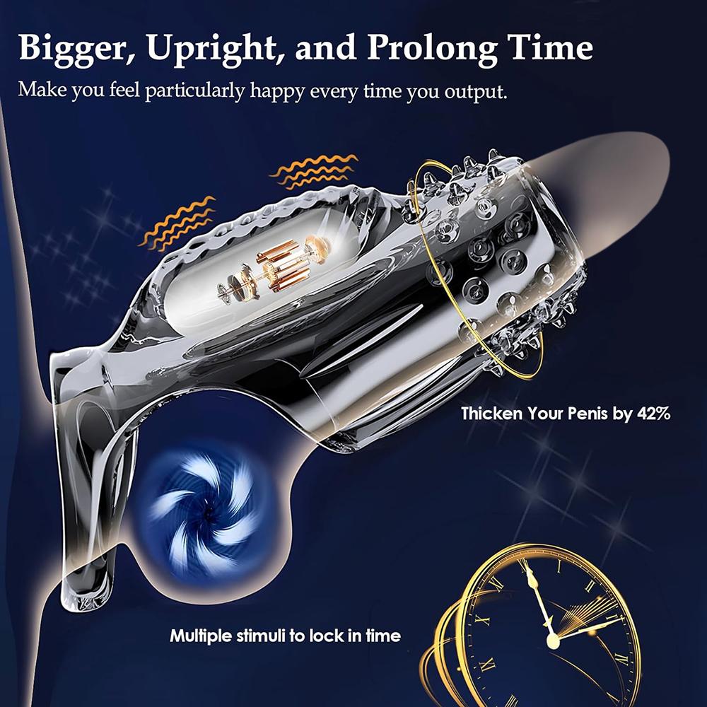 Penis Sleeve Enlargement Vibrator Male Enlargement Delay Sex Toys For Men Adult Delay Ejaculation Cock Ring Vibrators Condom 18+