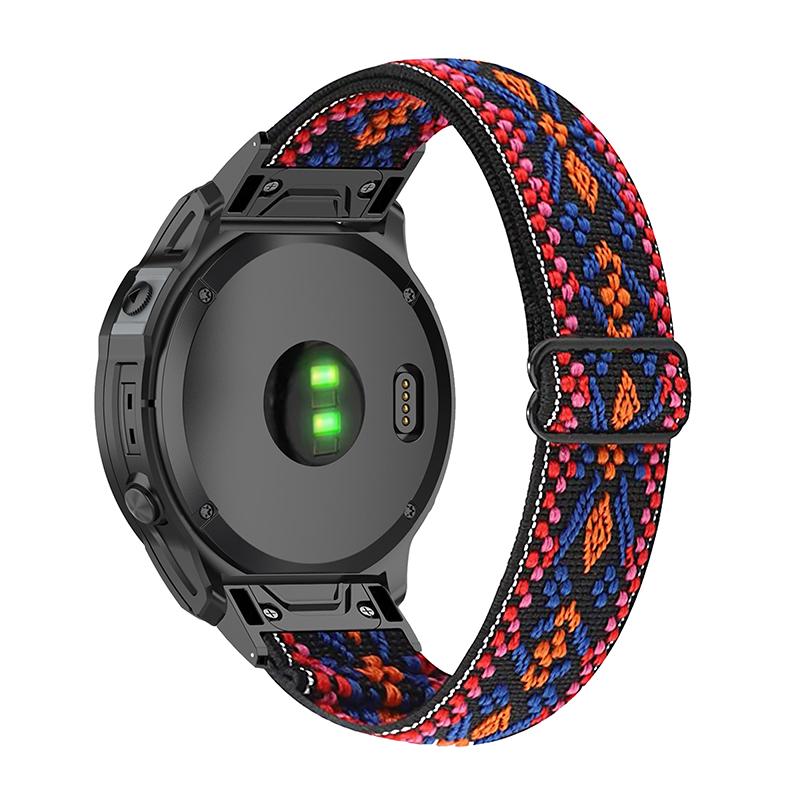 Pro Garmin Fenix Series 7/6 GPS/Epix/Fenix 5 Nastavitelný řemínek k hodinkám Elastický nylonový náramek Pro chytré hodinky Prodyšný pásek pro ženy/muže