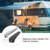 Door Handles Interior Doors Door Handle Silver/Black Plastic 7mm Hole For Caravan Bathroom Door Handle With Screw