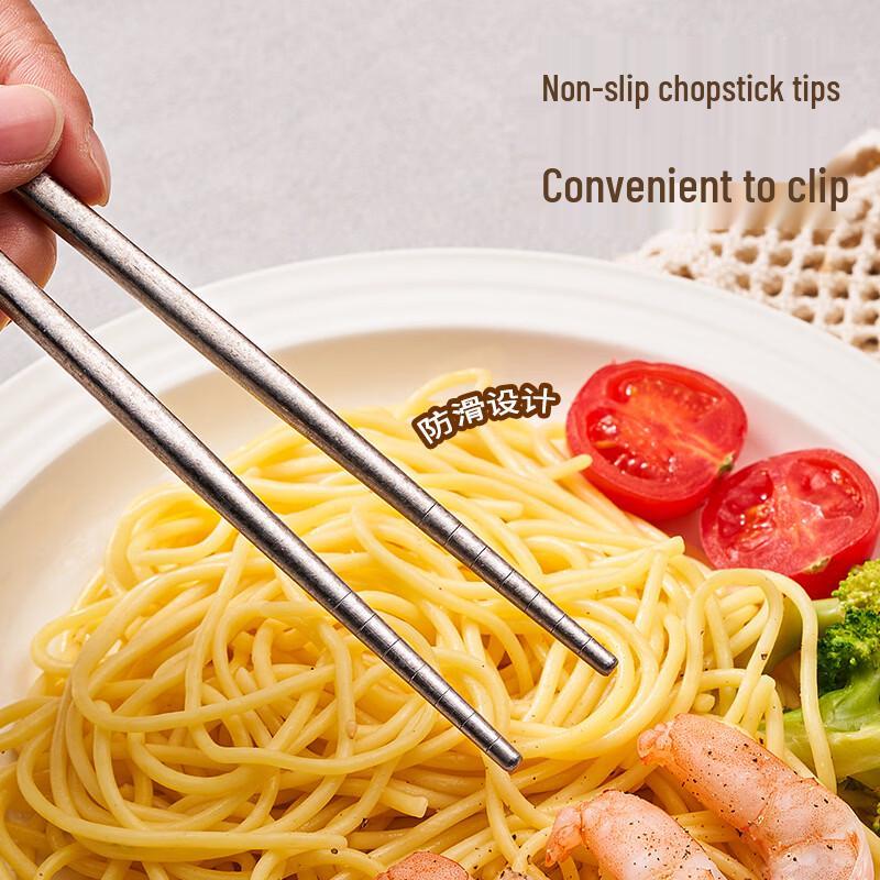 MAXCOOK Pure Titanium Portable Chopsticks and Spoon Set