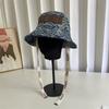 Fashion spring and summer big brim strap bucket hat women travel vacation sunscreen visor versatile show washbasin hat tide