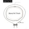 Halloween necklace jewelry exaggerated design feeling bow skull dark wind collarbone chain