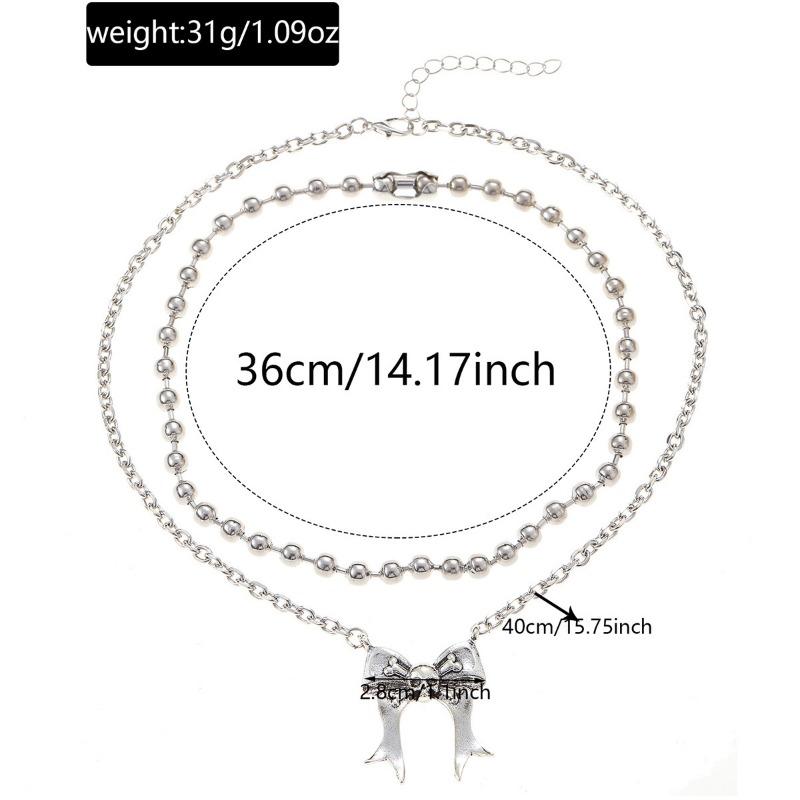 Halloween necklace jewelry exaggerated design feeling bow skull dark wind collarbone chain