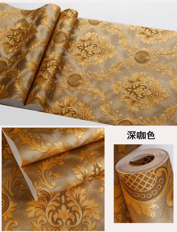 3D Luxury European Wallpaper el Restaurant KTV Bar Living Room Retro Style 3D Large Flower Wallpaper home deor