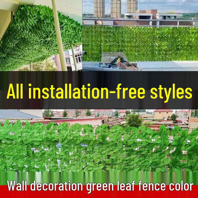 Artificial Leaf Hedge Privacy Screen for Balcony & Home Decor