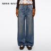 MISS SIXTY Women's Distressed Loose Carrot Fit Jeans