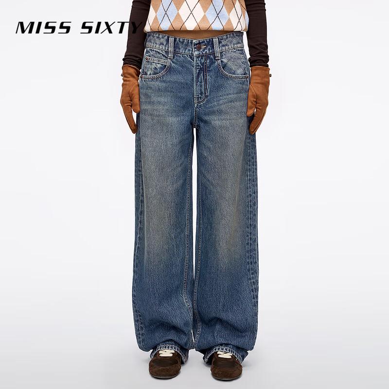 

Женские джинсы MISS SIXTY свободного кроя морковь с потертостями 24