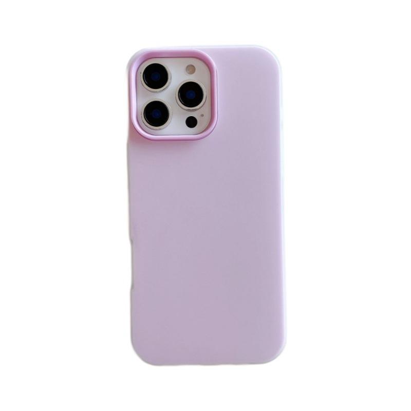 Jelly two-in-one is suitable for Apple 16promax mobile phone case Macaron 15 simple solid color anti-drop all-inclusive protection