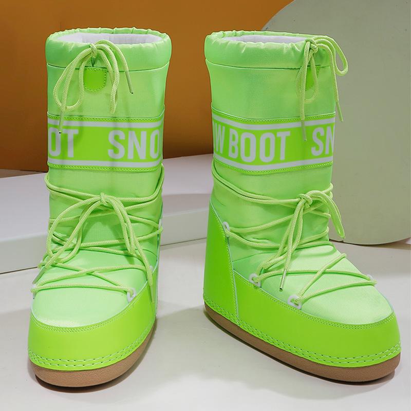 Dámské polstrované vlněné zimní teplé sněhule ve velkých velikostech, nepromokavé kotníkové boty, protiskluzové trekové horolezecké sportovní bavlněné boty