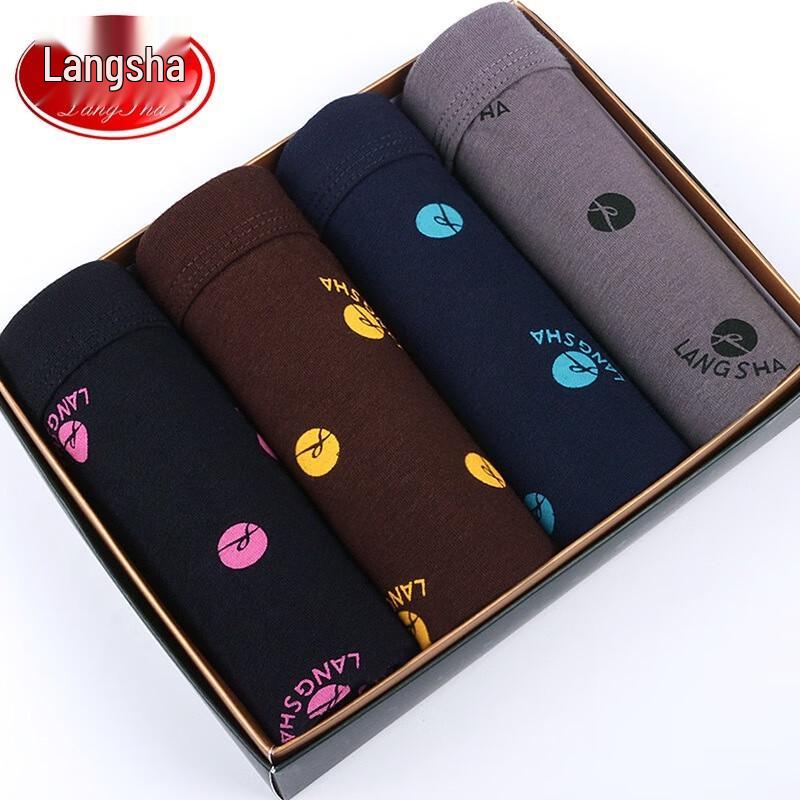 LangSha Men's Pure Cotton Boxer Briefs