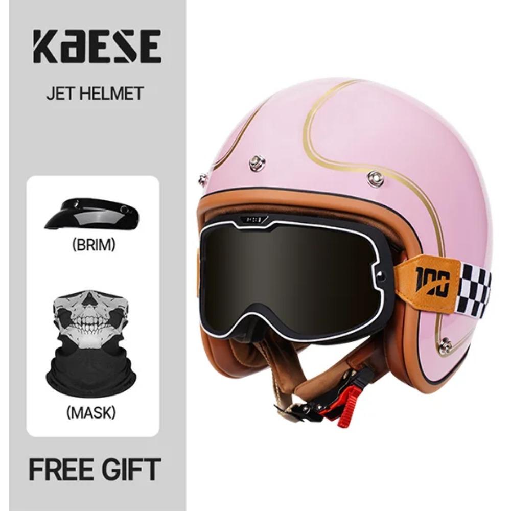 New Design Retro Motorcycle Helmet Open Face Helmet Scooter Helmets 3/4 Chopper Casco Moto Vintage Motorbike Helmets DOT ECE