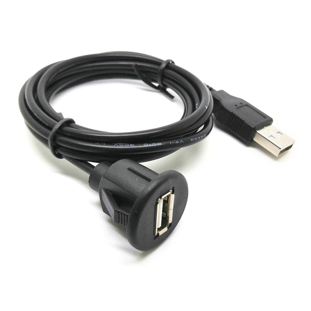 1 for M Car SUV Dashboard Installation Usb 2.0 Male To Female Socket Panel Extension Cable Single Port Audio Line Waterp