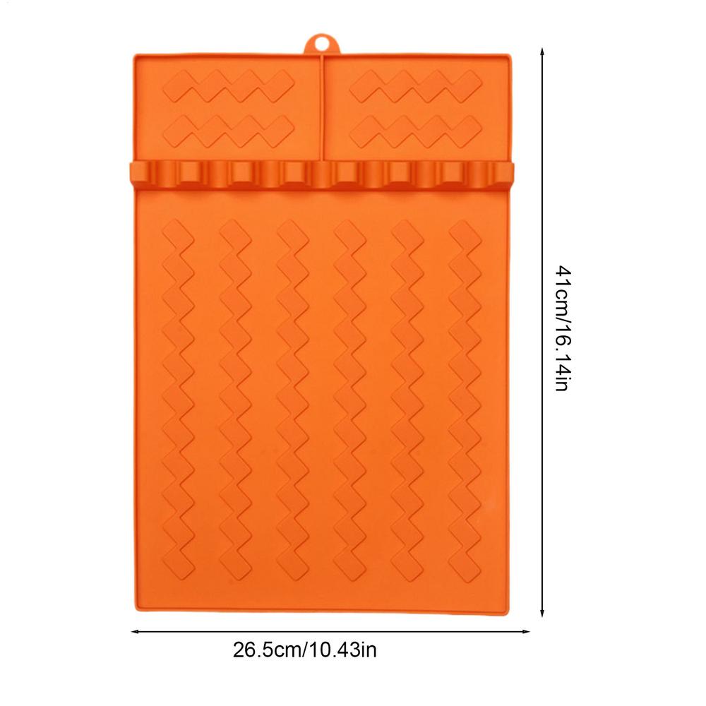 Silicone Grill Mat Heat Resistant Pad Side Shelf Spatula Holder for Kitchen Countertop Grilling Cooking BBQ Outdoor