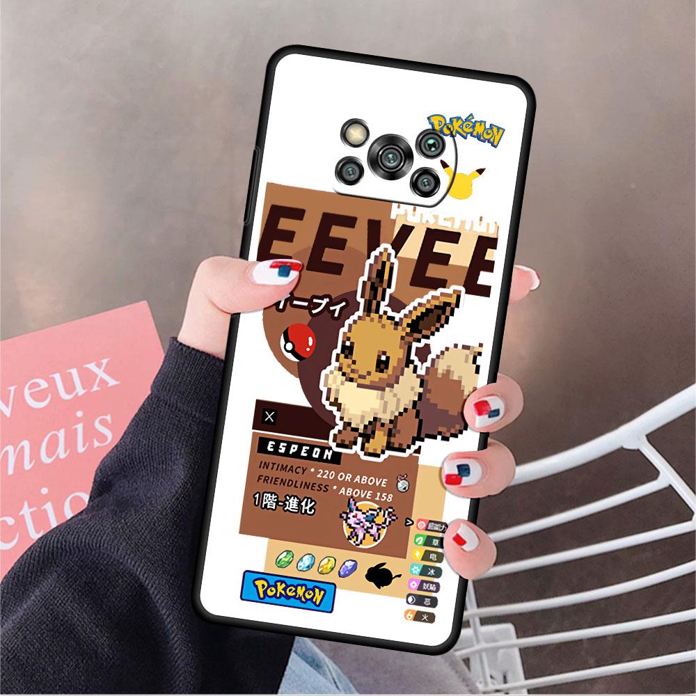Phone Case For Xiaomi Mi Poco X3 NFC X4 M4 M3 Pro F1 F4 F3 GT C40 11T 11 Lite 5G Fundas Black Cover Magic Fairy Pikachu Gengar