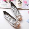 Elegant Rhinestone Soft Leather Women's Flats Shoes For Effortless Casual Style