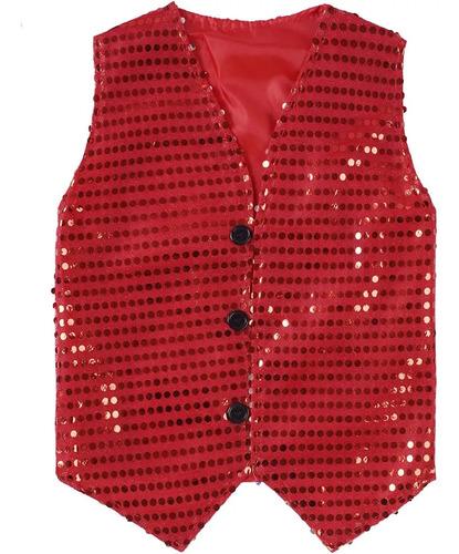 Sparkling Sequined Vest For Boys And Girls, Jazz Dance Ves 150cm