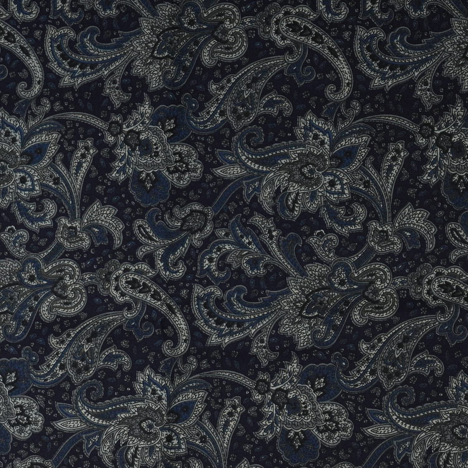 

Пейсли, сделанный из примерно 110 см х темно-синей бязи, 100% хлопок, Япония, 2 м, синий.