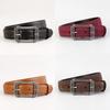 Leather Belt For Women Vintage Punk Style With Zinc Alloy Buckle For Casual Wear