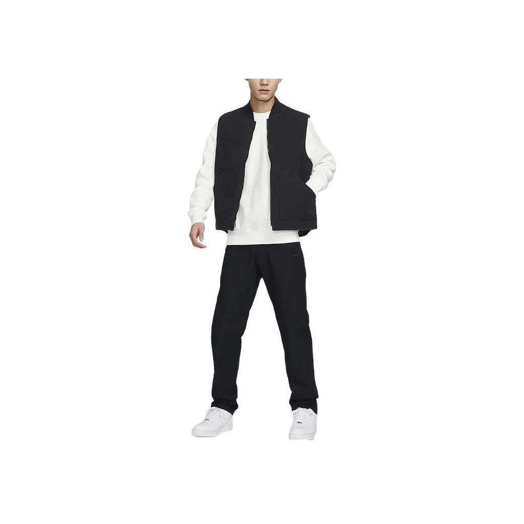 Nike Chaleco Casual Sin Mangas con Cremallera de Color Sólido para Hombre Ropa de Exterior Negro FQ1862-010