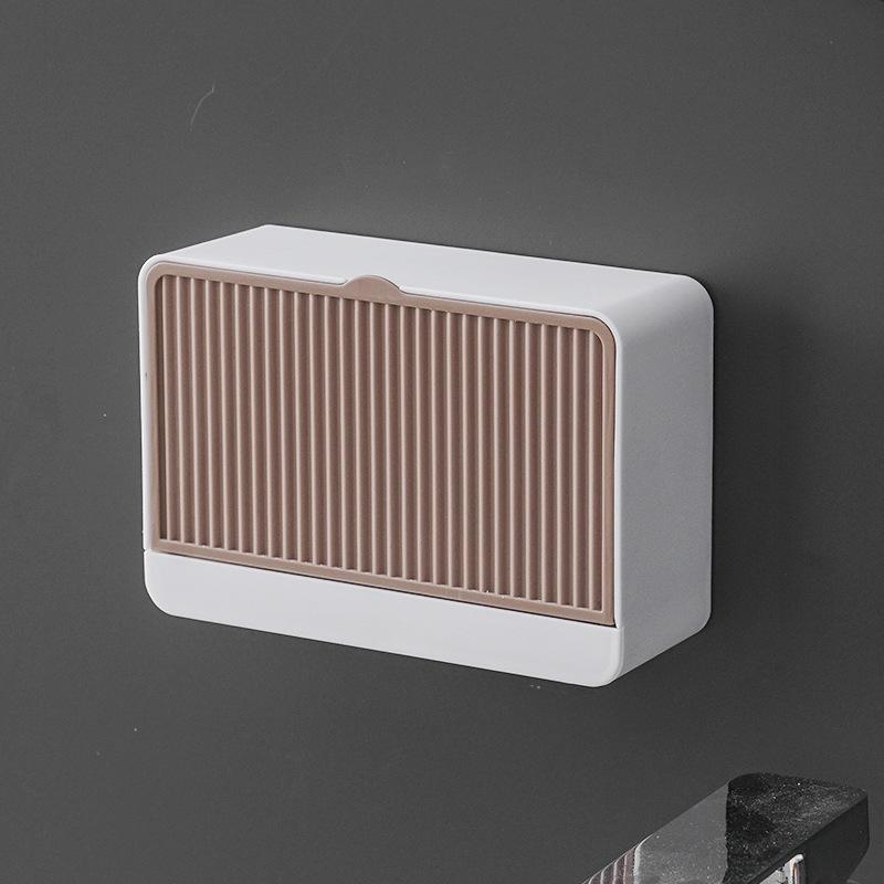 

Настенная мыльница с крышкой, украшение для ванной комнаты, держатель для мыла, двойная/одинарная сетка, сильная адгезия к задней стенке, без сверления S