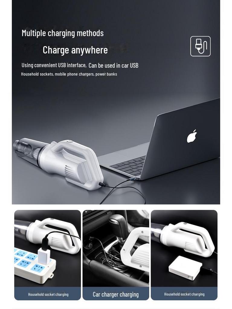 Suitu Cordless Mini Car Vacuum Cleaner - High Power, Super Silent Handheld Vacuum for Home