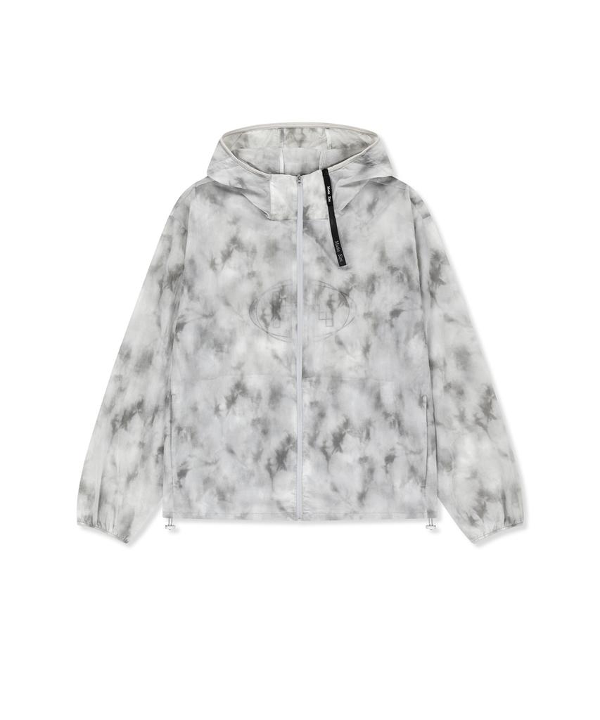 Matin Kim Matin Pace Reflective Logo Windbreaker In Light Gray