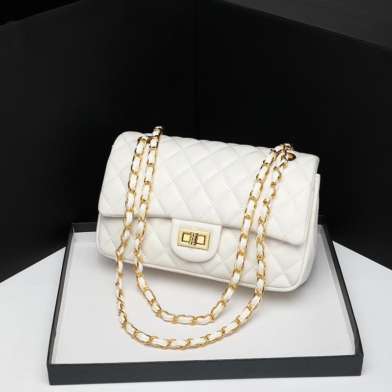 New Spring Diamond Chain Bag  European and American Retro Fashionable Hot Mom Bag Easy To Match One Shoulder Crossbody Bag for Women