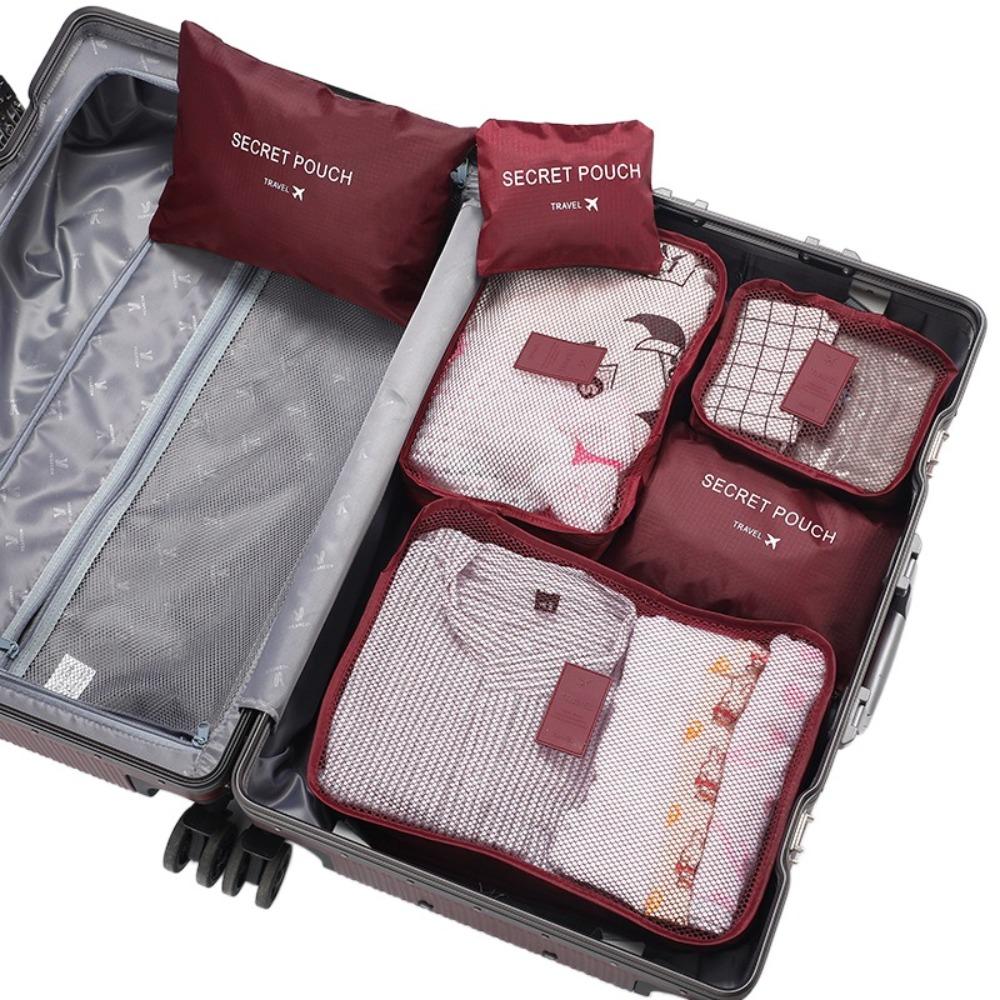 6 ks/sada Skládací cestovní úložná taška Sada Úspora místa Venkovní balicí organizér Venkovní