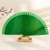 Traditional Wooden Hand Fan Classical Vintage Spanish Solid Color Folding Fan