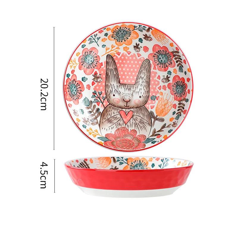 Cartoon Household Rice Bowl Brown Bear Noodle Bowl Creative  Ceramic Rice Bowl Kitchen Accessories