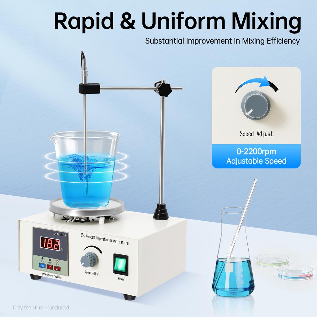 Digital LED Display Magnetic Stirrer, Constant Temperature Control Magnetic Stirrer, Laboratory Magnetic Stirrer with Stir Bar