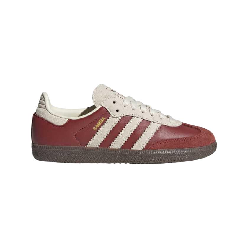 adidas Samba OG J Preloved Ruby Cream White Kids Sneakers Red Gum JH7863