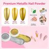 Makartt 3D Gel Nail Art & Chrome Nail Powder Kit: 15g Sculpting Gel for Nail Art  No wipe 3D Molding and Metallic Chrome Powder Set for Decoration Ma