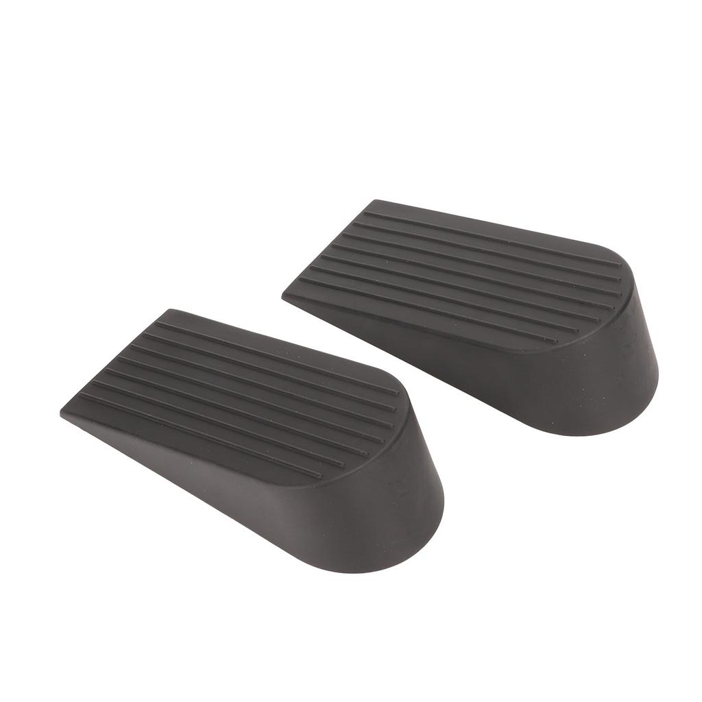 2 Pcs Door Stoppers Flexible Thick Skid Resistance Wearproof Large Black Security Door Stops for Bot