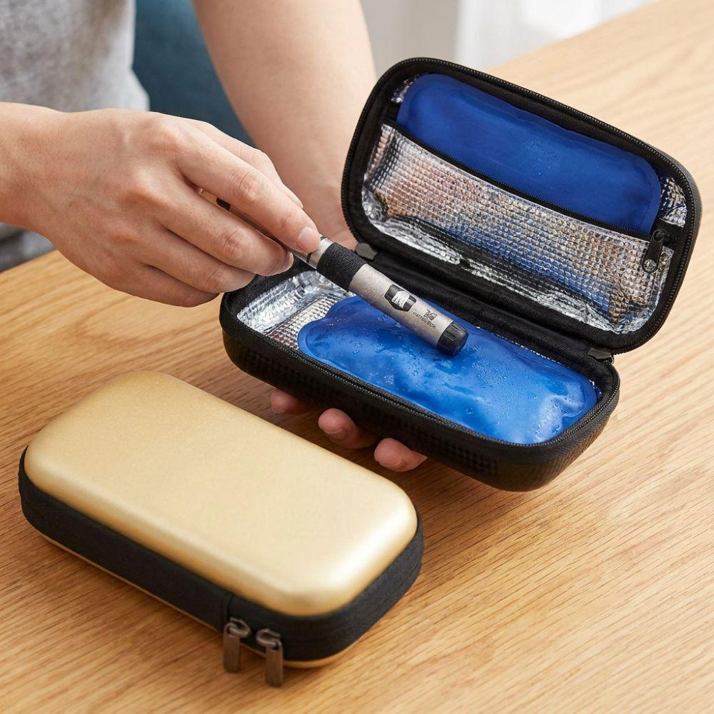 Waterproof Insulin Cooling Box Shockproof Insulin Pens Storage Box For Home Outdoor Camping