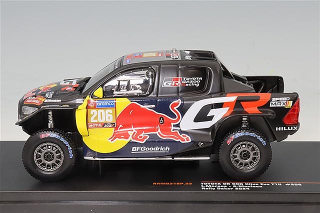 IXO Scale Toyota GR DKR Hilux Evo T1U 2024 Dakar Rally Monleon 1/43 #206 L. Moraes/A.