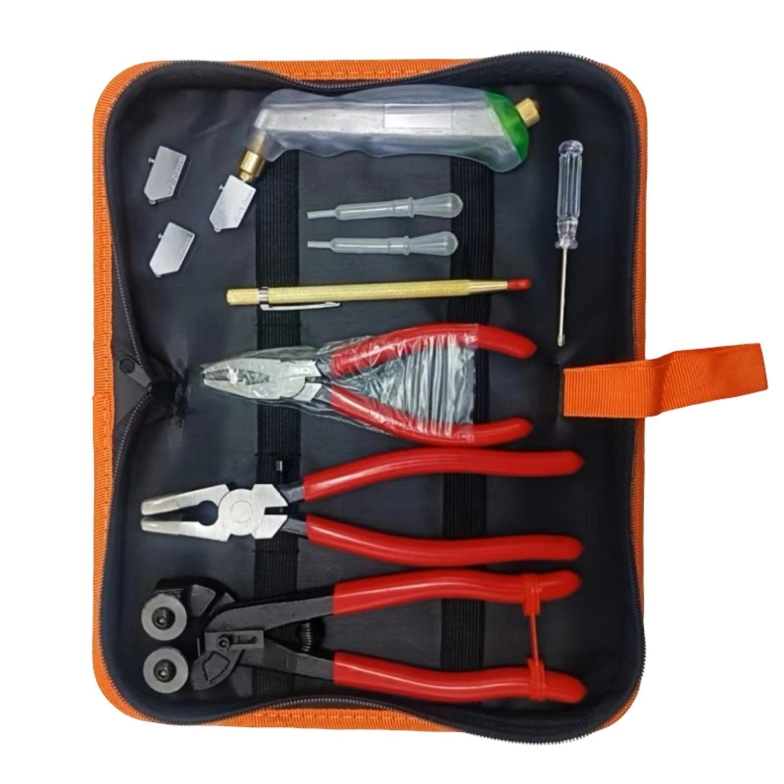 

Glass Cutter and Trimming Pliers Set Glass Cutting Tool Systems with Light Weight Carry Case for Mobile Operations Use