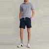 Polo Ralph Lauren SS22 Gestreiftes Detail Logo Bestickt Slim Fit Kurzarm Poloshirt Herren Oberteile Grau MNPOKNI1N821833-410