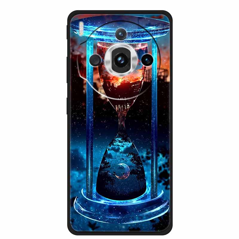 For ZTE nubia Z60S Pro 6.78" Case TPU Soft Black Silicone Painted Cute Cat Starry Cover for Nubia Z60S Pro Luxury Animals Funda