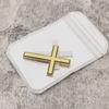 Raised Crosses Car Emblem Metal Decoration Weather Resistant Adhesive Sticker Decal for Vehicles Tailgate