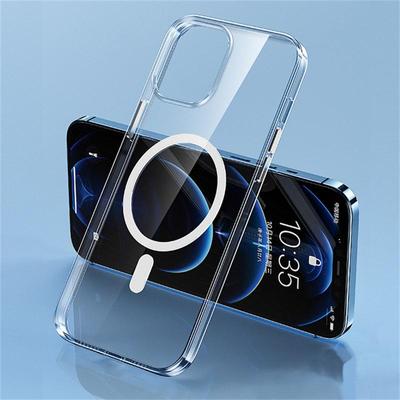 Wireless Charger Magnet Back Cover Phone Case for iPhone 16 15 14 13 12 11 Pro Max Mini XS XR 7 8 Plus Transparent Case