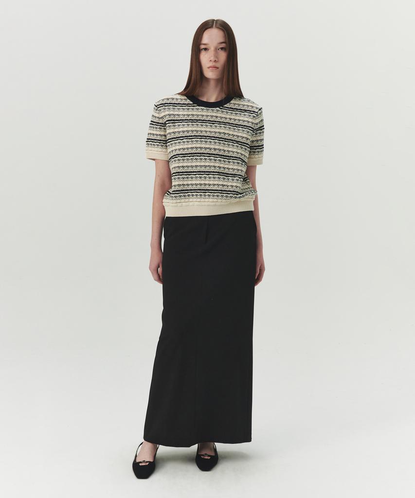 Leuba Tweed Jacquard Round Knit - Natural