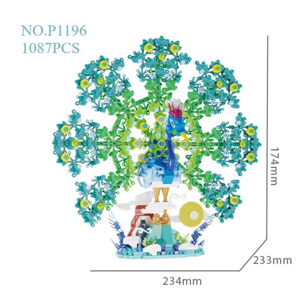 Chinese Style/Phoenix/Peacock Mascot Building Blocks Home Decoration Toys Children'S Gifts