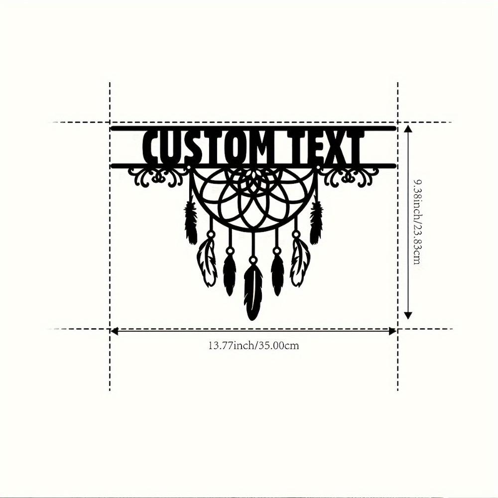 

Unique Handcrafted Metal Dreamcatcher Wall Decor Personalized Family Name Indoor Outdoor