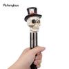 White Resin Skull Head Walking Cane Fashion Decorative Steel Walking Stick Gentleman Elegant Cosplay Cane Knob Crosier 94cm