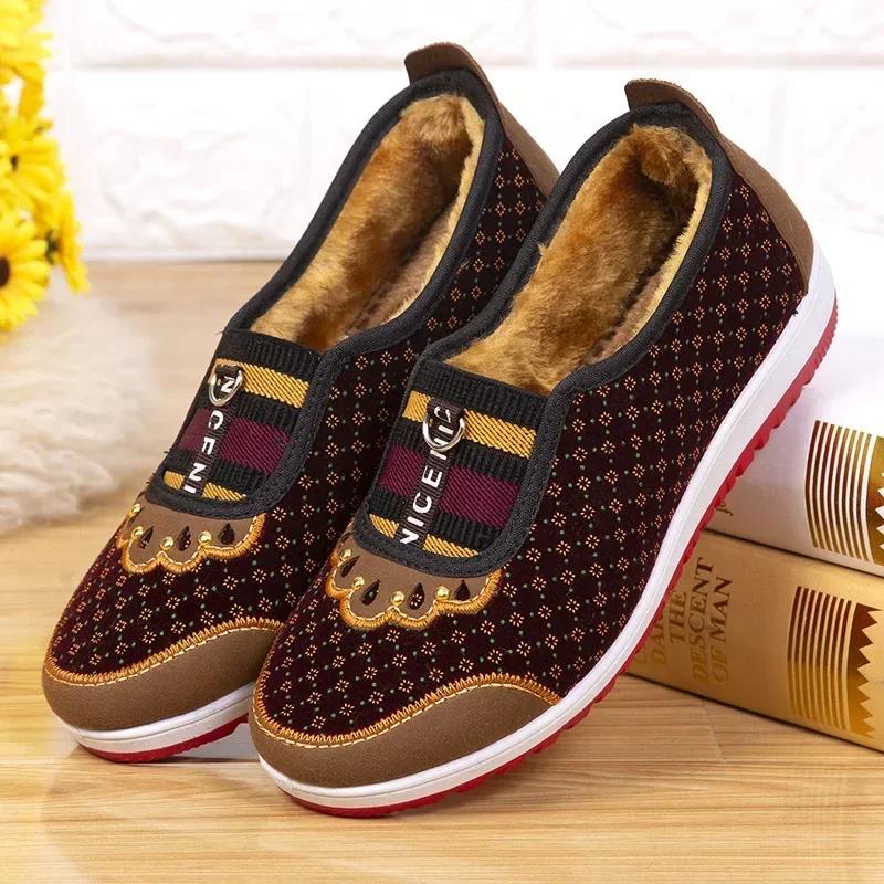 Fashion 2024Women's Flat Shoes Summer Women Soft Sole Non-slip Shoes High Quality Mom Canvas Sneakers Ladies Shoes Plus Velvet Traf