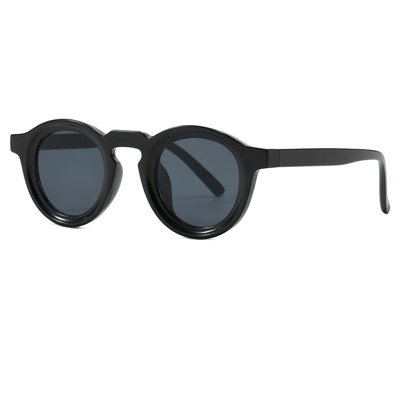 Round simple sunglasses new retro sunglasses fashion trend UV protection sunglasses concave shape