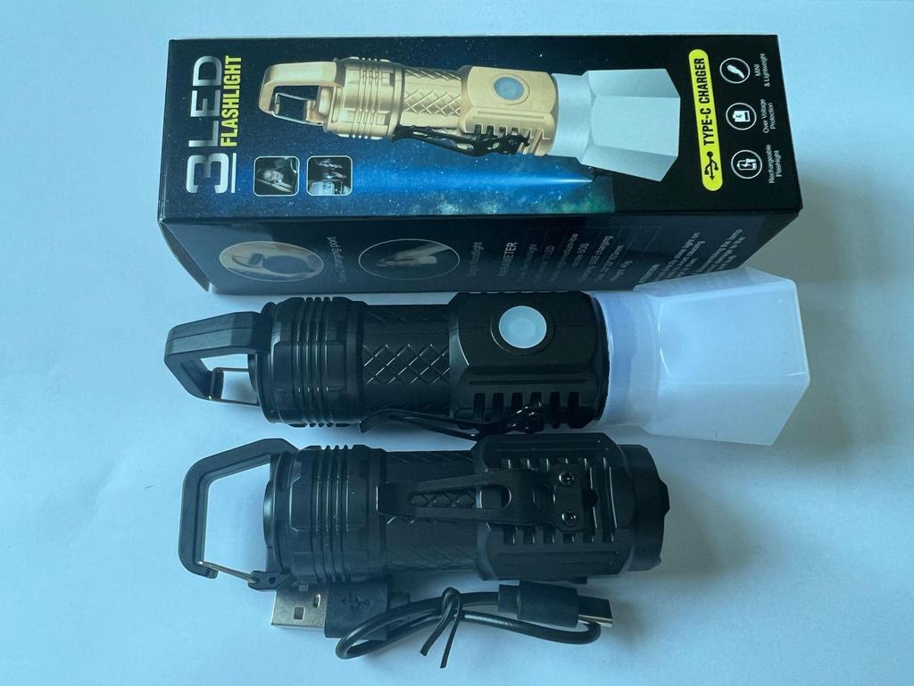 Three-Eyed Little Monster: Super Bright, Long-Lasting Multifunctional Flashlight with Magnet, Rechargeable and Explosion-Proof for Emergencies