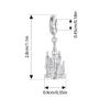 BAMOER 925 Sterling Silver Romantic Castles Pendant Pink Bow Spacer Beads Cross Faith Charm for Necklace DIY Jewelry Accessories