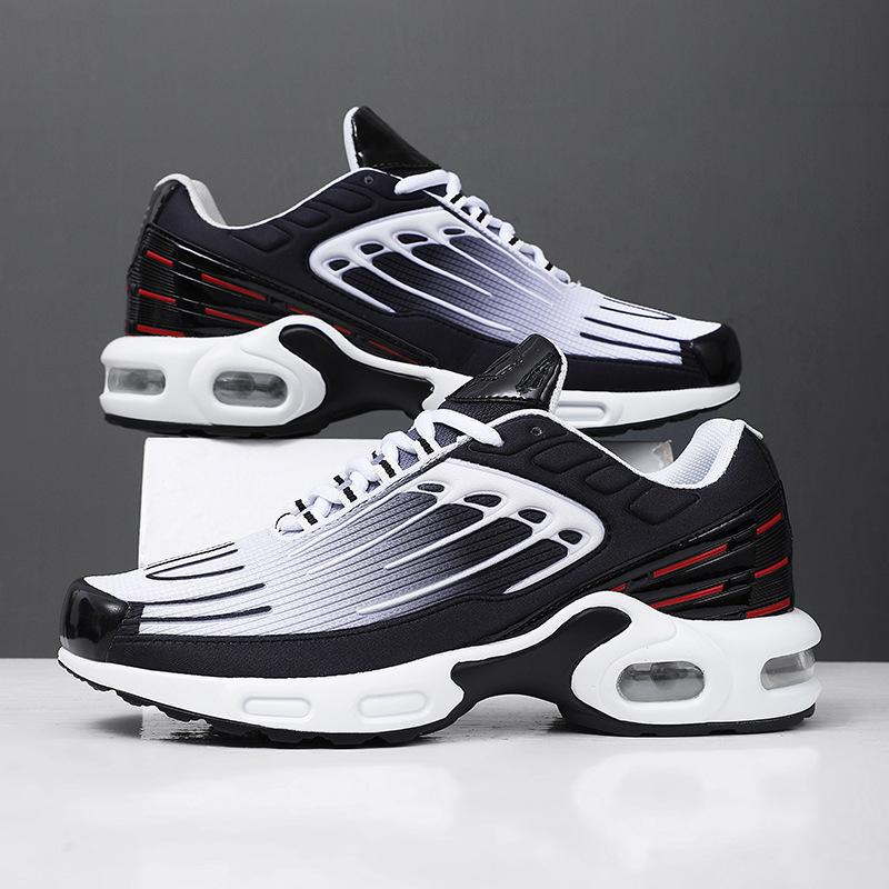 

2024 Spring New Large Size Couple Air Cushion Sneakers Student Running Shoes Men s Casual Mens Shoes 36 темно-синього кольору